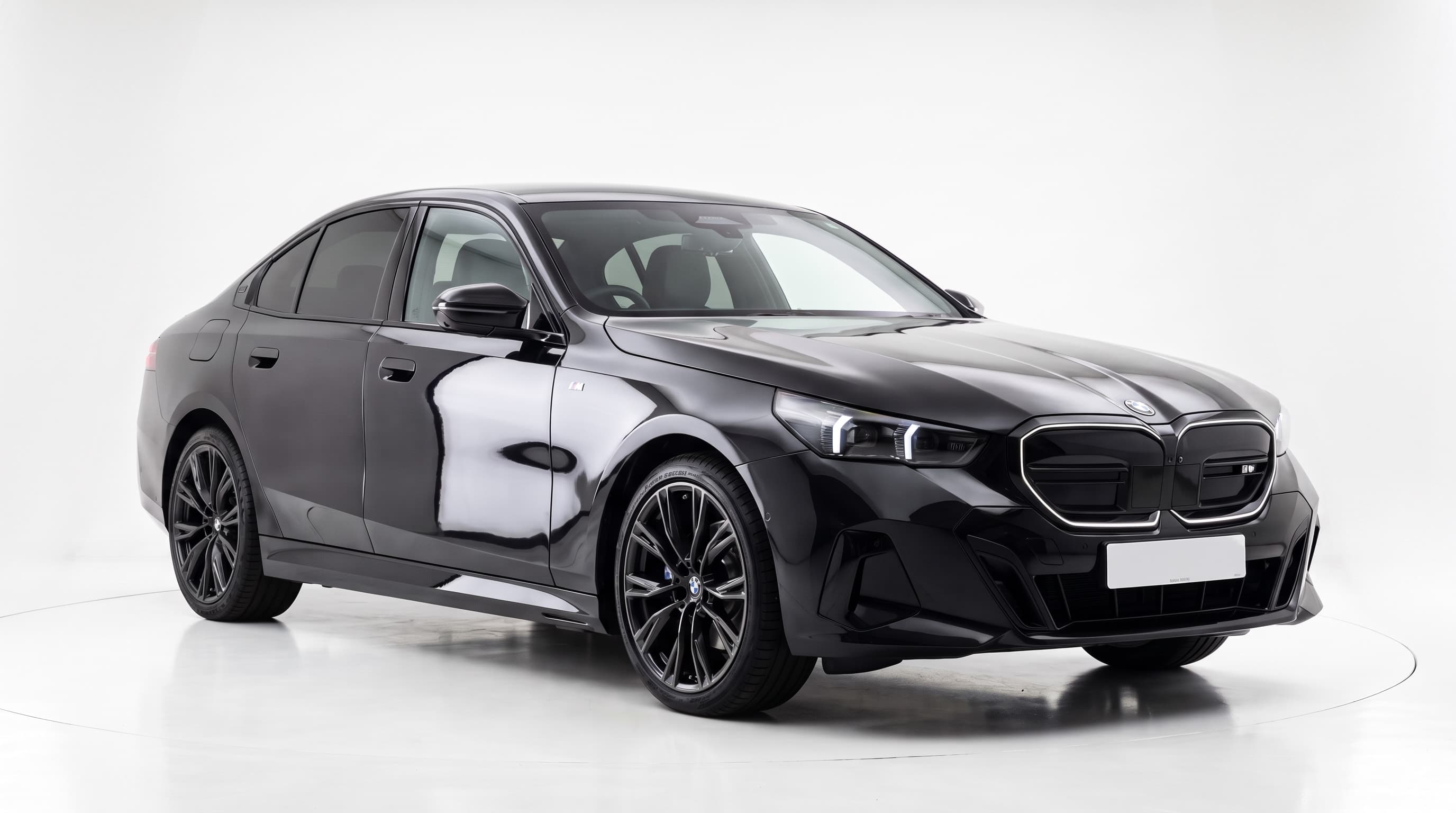 Black BMW i5 electric chauffeur car