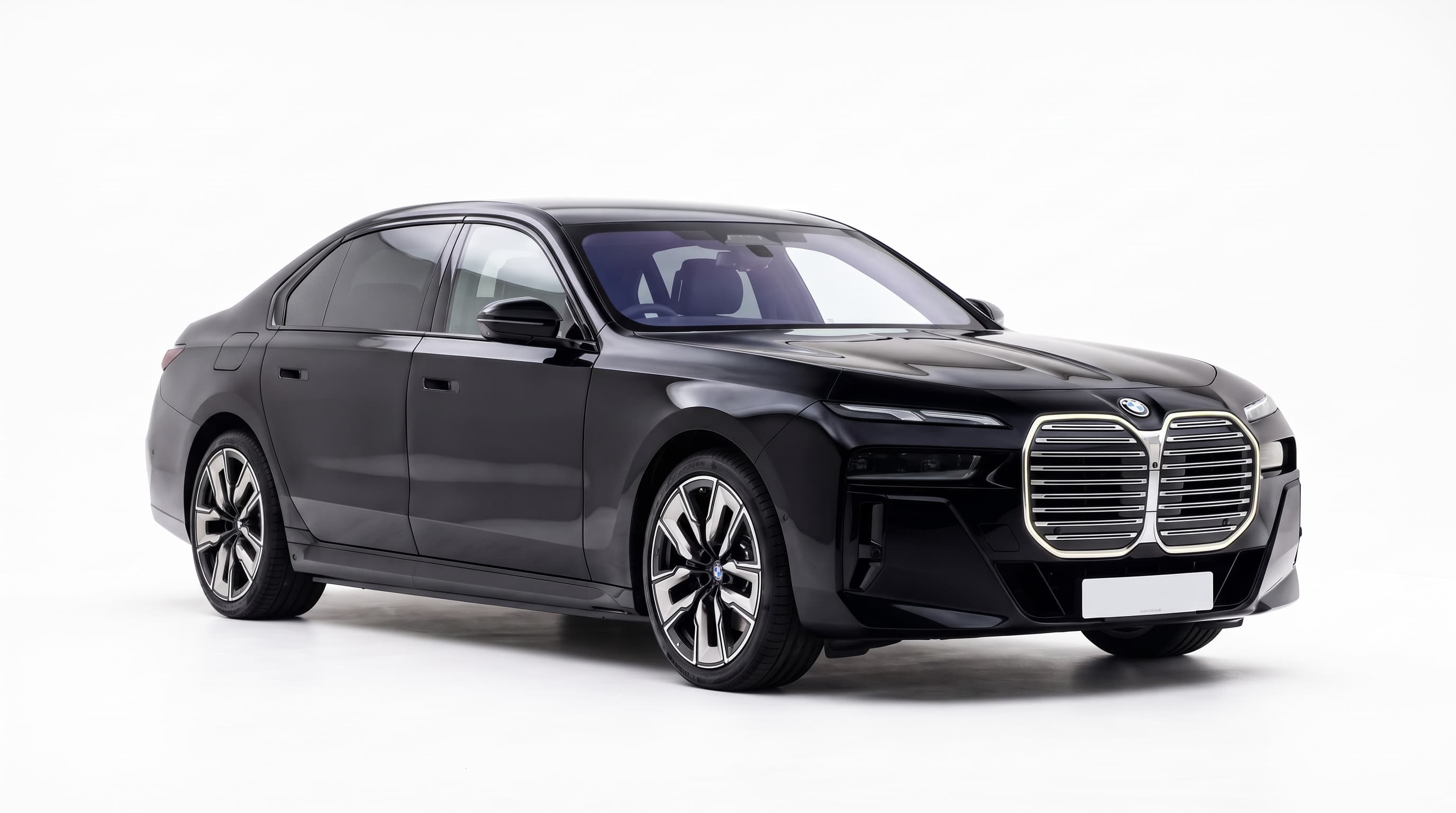 Black BMW i7 electric luxury chauffeur car