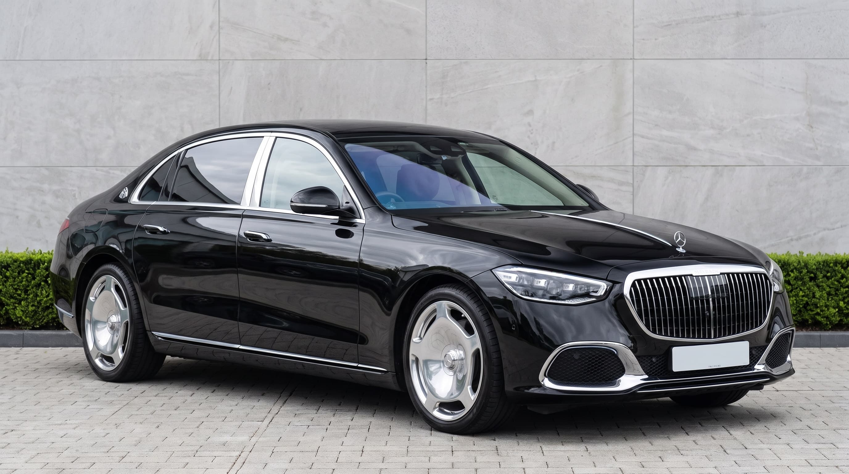 Black Mercedes-Maybach S-Class chauffeur car